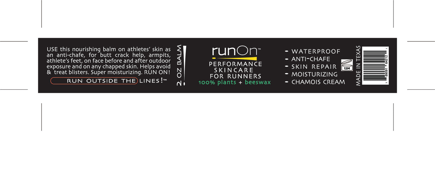 runOn™ Performance Skincare for Runners! 2.0 oz balm